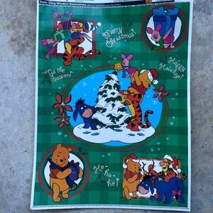 VTG 1999 Winnie the Pooh Christmas Window Clings